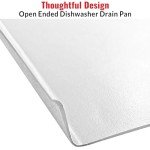 HDPE Open-Ended Dishwasher Drain Pan - 24"x20.5