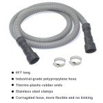 Flexible 6 Ft Dishwasher Drain Hose with Clamp