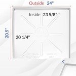 HDPE Open-Ended Dishwasher Drain Pan - 24"x20.5