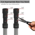 Flexible 6 Ft Dishwasher Drain Hose with Clamp
