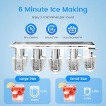 Countertop Ice Maker, 26.5lbs/24H, Self-Cleaning