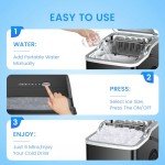 Countertop Ice Maker, 26.5lbs/24H, Self-Cleaning