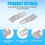 Dishwasher Mounting Brackets with Screws - 2 Pack