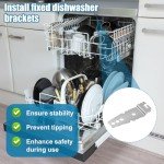 Dishwasher Mounting Brackets with Screws - 2 Pack