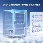 Feelfunn 4.5 Cu.Ft Mini Beverage Cooler