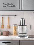 Reemix 12-Cup Food Processor with Dual Bowls