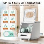 Compact 110V Mini Portable Countertop Dishwasher