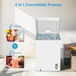 Midea 3.5 Cu.ft Convertible Chest Freezer - White
