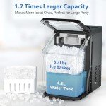 Aeitto Countertop Nugget Ice Maker - 55lbs/Day