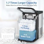 Aeitto Countertop Nugget Ice Maker - 55lbs/Day