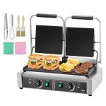 VEVOR Electric Panini Grill with Temperature Control
