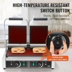 VEVOR Electric Panini Grill with Temperature Control