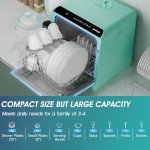 AIRMSEN Portable Mini Dishwasher with 5 Programs