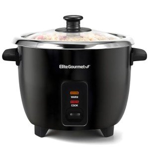 Elite Gourmet 6-Cup Electric Rice Cooker - Black