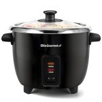 Elite Gourmet 6-Cup Electric Rice Cooker - Black