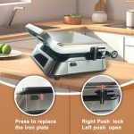Smokeless Indoor Panini Grill with Non-Stick Plates