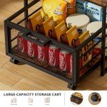 Enkrio Mini Fridge Stand with Storage Drawer