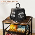 Enkrio Mini Fridge Stand with Storage Drawer