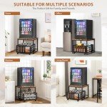 Enkrio Mini Fridge Stand with Storage Drawer