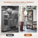 Enkrio Mini Fridge Stand with Storage Drawer