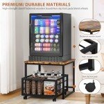Enkrio Mini Fridge Stand with Storage Drawer