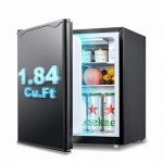 Anypro Compact Mini Fridge with Freezer, Black
