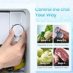 Anypro Compact Mini Fridge with Freezer, Black