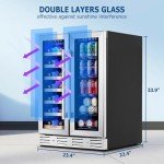 Kalamera 24" Dual Zone Wine Cooler and Fridge