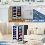 Kalamera 24" Dual Zone Wine Cooler and Fridge