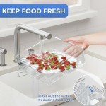 10 Pack Stackable Clear Refrigerator Organizer Bins