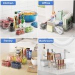 10 Pack Stackable Clear Refrigerator Organizer Bins