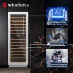 WineBoss 24" Dual Temperature Wine Cooler 154 Bottles