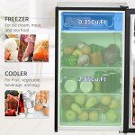 HOMCOM 3.2 Cu.Ft Mini Fridge with Freezer