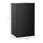 HOMCOM 3.2 Cu.Ft Mini Fridge with Freezer