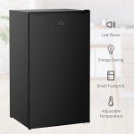 HOMCOM 3.2 Cu.Ft Mini Fridge with Freezer