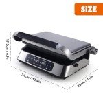Commercial Smokeless Panini Grill Press with Removable Plates