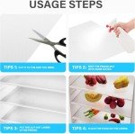 12-Piece Washable Refrigerator Mats and Shelf Liners