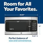 GE Compact 1.1 Cu. Ft. Microwave Oven, Stainless Steel