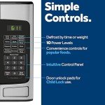 GE Compact 1.1 Cu. Ft. Microwave Oven, Stainless Steel