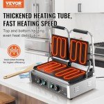 VEVOR 3600W Stainless Steel Panini Grill & Press
