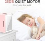 6L Mini Skincare Fridge with LED Mirror - Pink