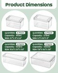 KEMETHY 11-Piece Stackable Fridge Organizer Set