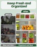 KEMETHY 11-Piece Stackable Fridge Organizer Set