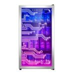 Gaming Beverage Refrigerator with LED Lighting, 120 Cans