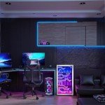 Gaming Beverage Refrigerator with LED Lighting, 120 Cans