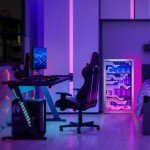 Gaming Beverage Refrigerator with LED Lighting, 120 Cans