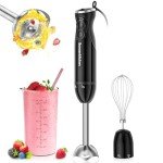Bonsenkitchen 12-Speed Immersion Hand Blender Set