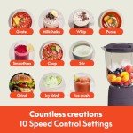 Bella 10-Speed Slim Countertop Blender and Juicer