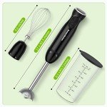 Bonsenkitchen 12-Speed Immersion Hand Blender Set