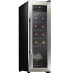 NutriChef 12-Bottle Countertop Wine Cooler Fridge
